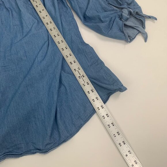 Mustard Seed Women's Off-The-Shoulder Chambray Top Size Small - Picture 7 of 7